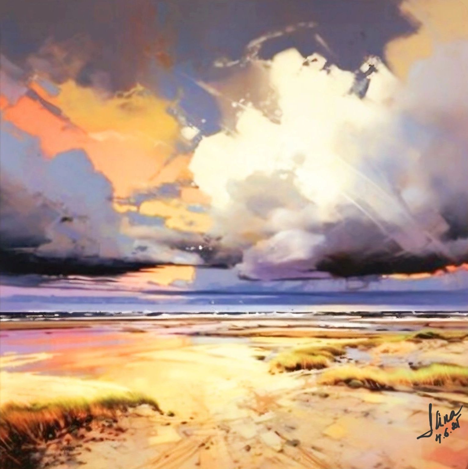 ArteDiAlina.com painting: Hidden Sun ..